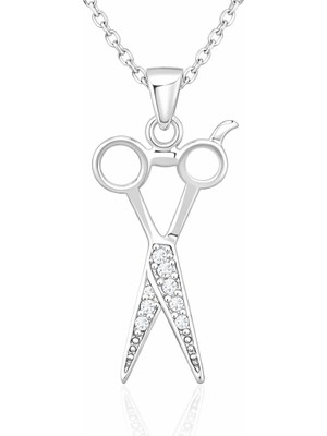 Inure Jewelry Gümüş Makas Bayan Kolye