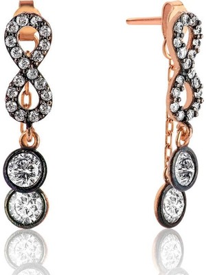 Inure Jewelry Gümüş Zincirli Sonsuzluk Küpe