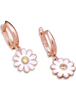 Inure Jewelry Gümüş Papatya Küpe