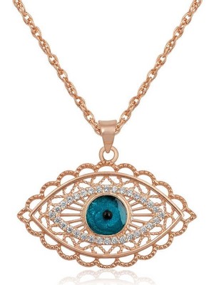 Inure Jewelry Gümüş Mekik Nazar Bayan Kolye