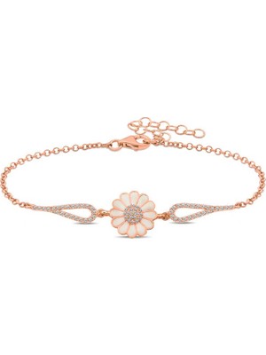 Inure Jewelry ​Gümüş Rose Papatya Kadın Bileklik