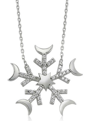 Inure Jewelry Gümüş Kar Tanesi Bayan Kolye