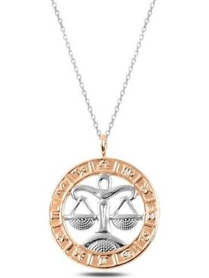 Inure Jewelry ​Gümüş Rose Terazi Burcu Kolye