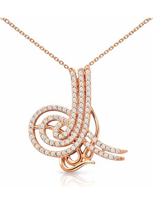 Inure Jewelry Gümüş Tuğralı Bayan Kolye