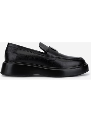 Valmenti Erkek Hakiki Deri Siyah Loafer Ayakkabı 1093 22521 Erk Ayk SK26-27 Sıyah Bsk