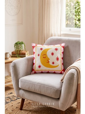 Sleep Garden Bohem Aytasarım Dekoratif Kırlent Kılıfı | Modern Ev Dekoru 43X43