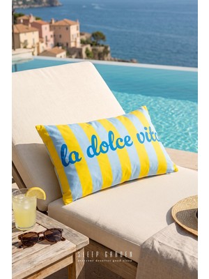 Sleep Garden La Dolce Vita Tasarım Dekoratif Kırlent Kılıfı | Modern Ev Dekoru 30X50