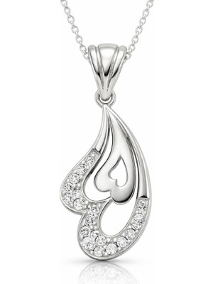 Inure Jewelry Gümüş Kalpli Bayan Kolye