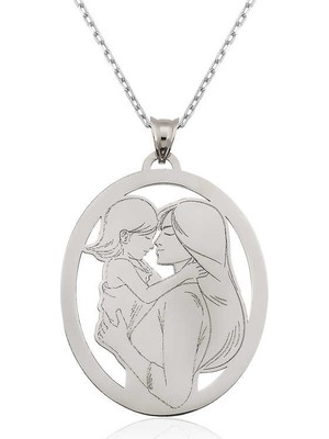 Inure Jewelry ​Gümüş Anne Kız Kolye