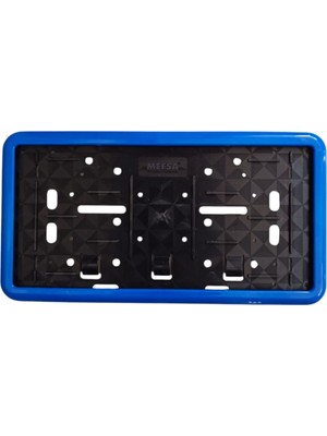 Bezos Çerçeveli Dikdörtgen Plakalık Plaka Altlığı Mavi 26X17CM 1 Adet