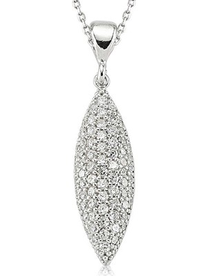 Inure Jewelry Gümüş Beyaz Taşlı Bayan Kolye