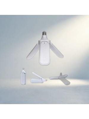 TCX Şık 3 Kollu Pervane Model Beyaz LED Lamba Ampul E27 24W
