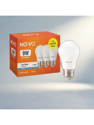 TCX Avantaj Paket Beyaz LED Ampul 9W E27 6500K 3'lü Set