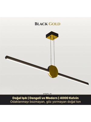 Enzo Light UnoS Ada Mutfak & Tezgah Üstü Sarkıt Avize -  Lineer Gold
