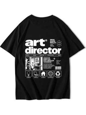 Brz Collection Unisex Oversize Art Director T-Shirt Siyah