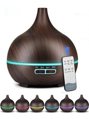 Hava Nemlendirici 7 LED Işıklı Aromatik Oda Kokusu 550 ml Kahve Aroma Difüzörü Buhar Makinası