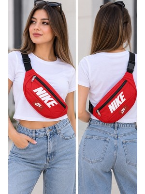 Nirvana Unisex Ayarlanabilir Askılı Spor Bel ve Omuz Çantası Kırmızı