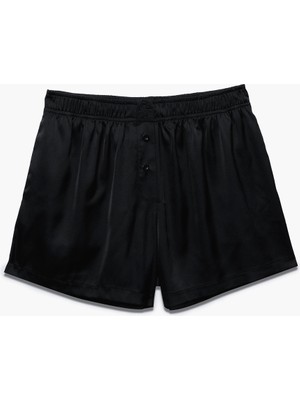 Paul Kenzie Kadın Saten Şort - Silky Black
