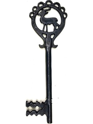 My Best Store Geyik Figürlü Dekoratif Anahtar 250X80 mm - Büyük Boy Vintage Rustik Mobilya Sandık Aksesuar S�