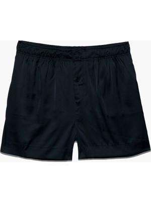 Paul Kenzie Erkek Saten Şort - Silky Black