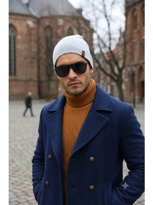 Ritagarcia Unisex Etiket Detaylı Pamuklu Penye Bere Kışlık Mevsimlik Beanie Bere