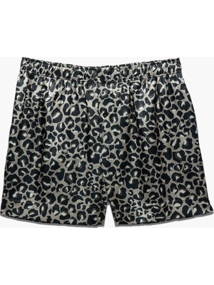 Paul Kenzie Desenli Erkek Saten Şort - Silky Leopard