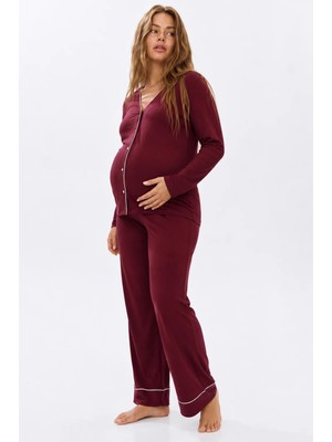 Şuranur Bambu Kumaş Hamile ve Lohusa Pijama Takımı