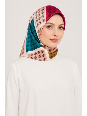 Pierre Cardin Pudra Karma Desen Tivil İpek Eşarp 8803438 - 991