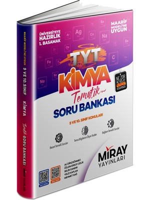 Miray Yayınları Miray Maarif Model Tyt Kimya Soru Bankası (Üniversiteye Hazırlık 1. Basamak)