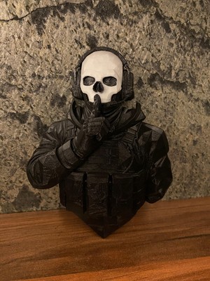 Riva Self Call Of Duty Ghost (Loot) Büstü 18 cm 3 Boyutlu Baskı Dekoratif Figür
