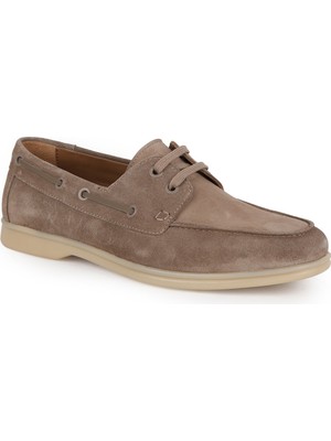 Libero L6035 Kahverengi Hakiki Süet Bağcık Detaylı Termo Taban Erkek Casual Loafer
