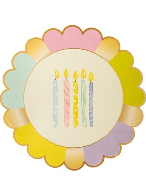 Naturware Birthday Kağıt Amerikan Servis 38X38 cm 12'li Paket