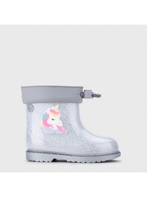 Igor Bimbi Unicornio Glitter Çocuk Yağmur Çizmesi - Simli Gri