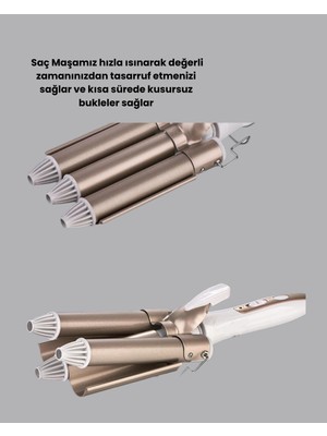 Astraltech Hızlı Isınan Şarjlı Saç Kıvırıcı Maşa