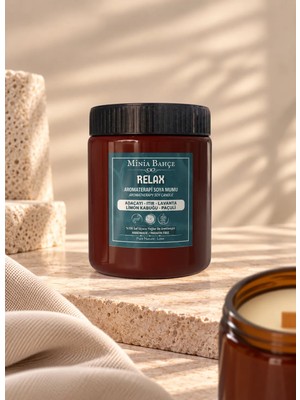 Minia Bahçe Aromaterapi Soya Mum, Relax (Relaks) , 150GR