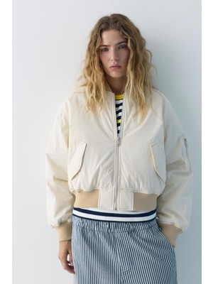 Allbucks Pull & Bear, Dolgulu Bomber Ceket Mont ABPNB00017
