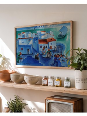 Pegziz Modern Figüratif Sanat Çerçeveli Sanat Poster Duvar Dekoru