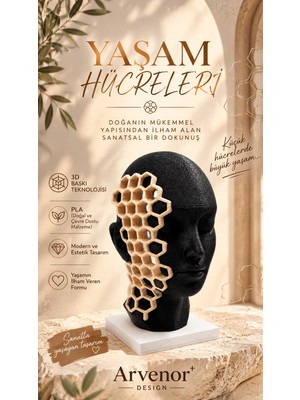 Arvenor Yaşam Hücreleri | 18CM | Dekoratif Biblo | 3D Baskı