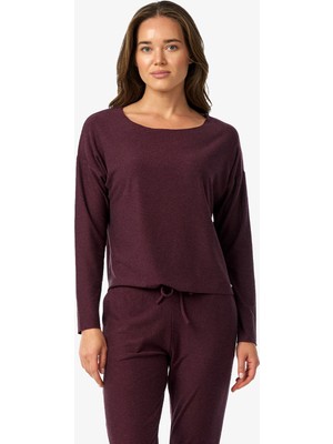 Blackspade Kadın T-Shirt 60683 - Mürdüm