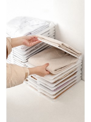 Pamit Toys Pamit Home 8 Adet Pratik Katlı Dolap Içi Gömlek Tişört Pantolon Kıyafet Düzenleyici Gardırop Organizer Raf