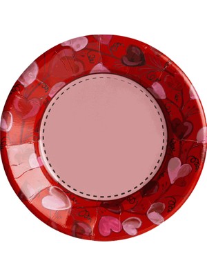 Naturware Love S Kağıt Tabak 21 cm 12'li Paket