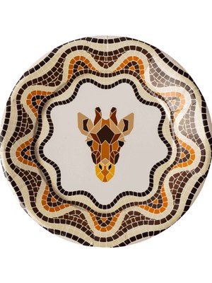 Naturware Mosaic Kağıt Tabak 26 cm 12'li Paket
