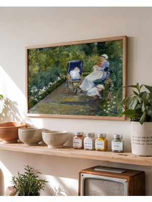 Pegziz Anne ve Çocuk Temalı Çerçeveli Sanat Poster Duvar Dekoru