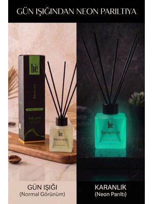 Benevole Black Angel Bambu Çubuklu Oda Kokusu |dekaratif Neon Şişe |etkileyici Koku 100ML