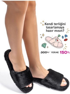 Twigy Lisa Kadın Ev Terliği Siyah 36/41