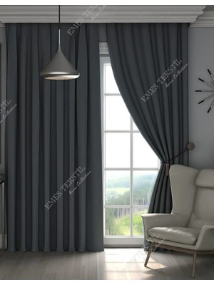 Taç Antrasit Füme Blackout Karartma Perde