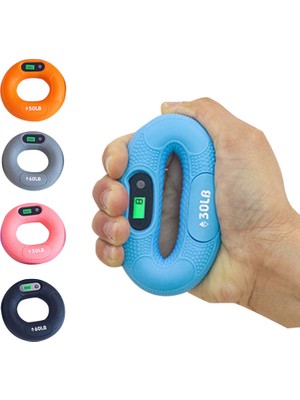 İntora Sayaçlı El Güçlendirme Halkası - Akıllı Egzersiz Aleti - 30 Lb