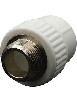 Q20X1/2" Pprc Dış Dişli Yuvarlak Rakor Plastherm