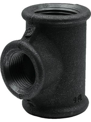 1"x3/4"x1" Siyah Inegal Te Trakya Döküm