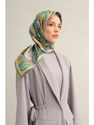 Armine Nostalji Çiçek Desenli Sura Ipek Eşarp 9323DS